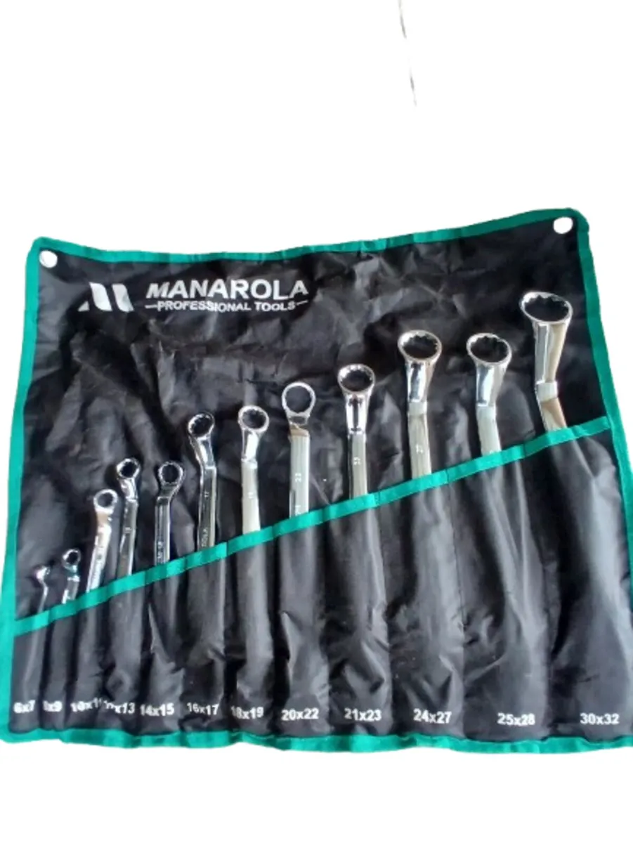 MANAROLA 12PC DOUBLE OFFSET RING SPANNER SET