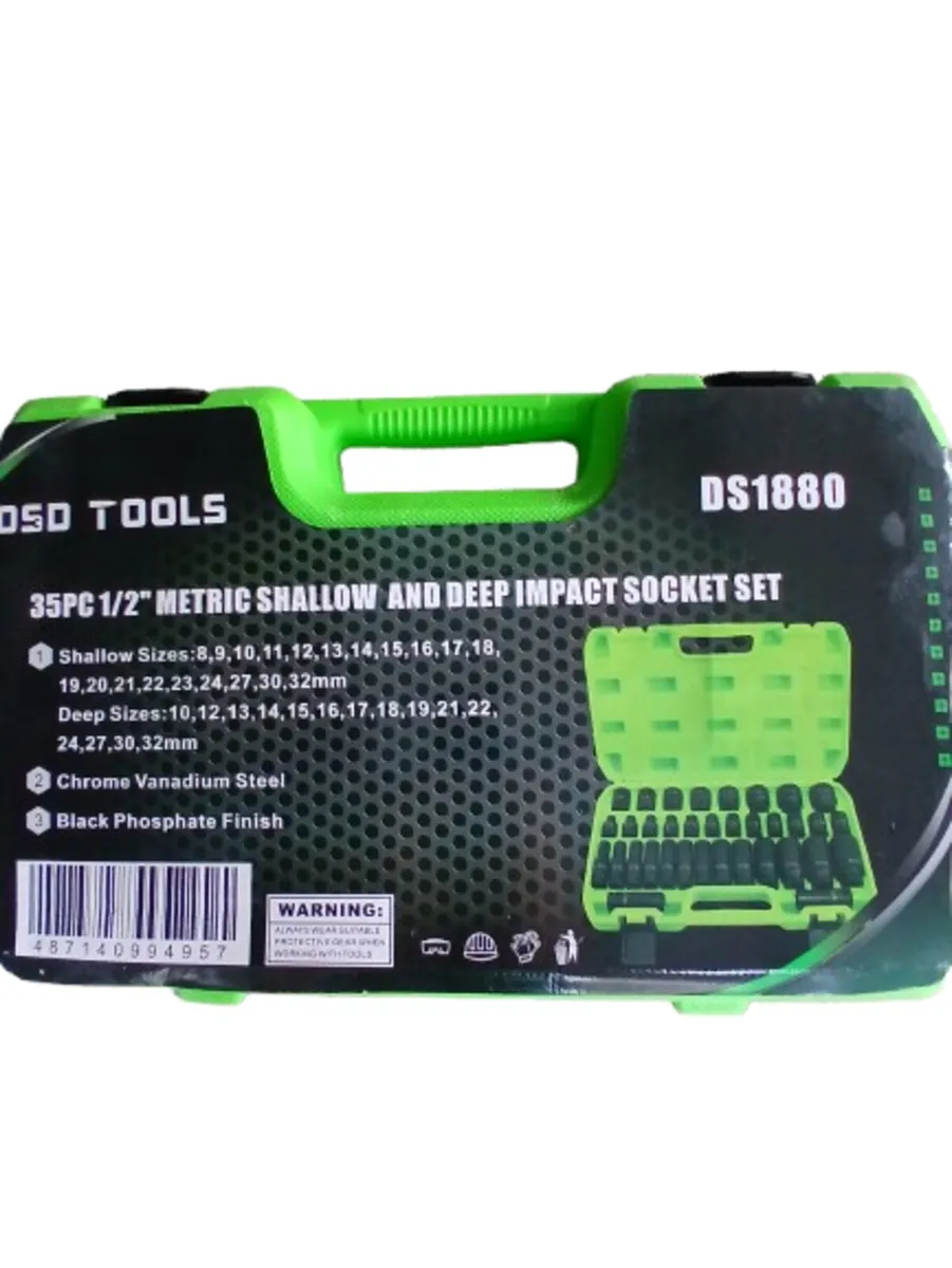 DSD Tools 35-Piece 1/2" Impact Socket Set - Image 2