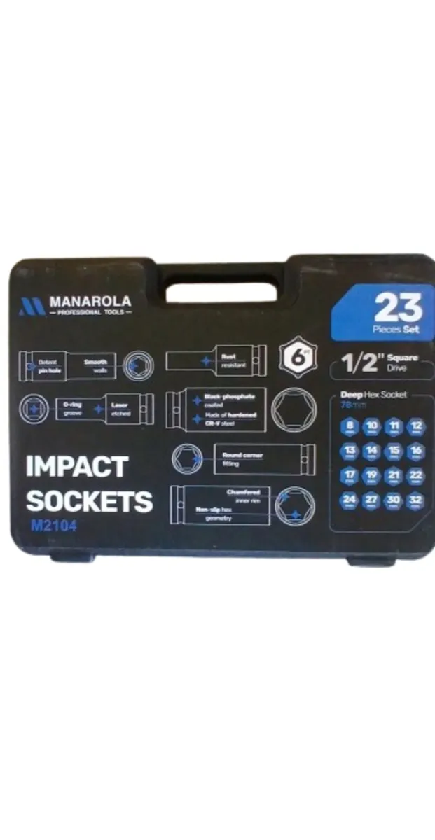 MANAROLA 23PC 1/2" IMPACT SOCKET SET – ONLY €80! - Image 2