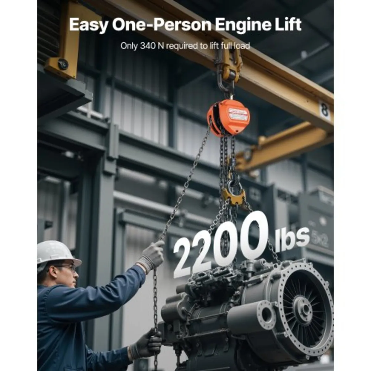 Manual Lever Chain Hoist, 3T 3000KG Capacity Heavy - Image 2