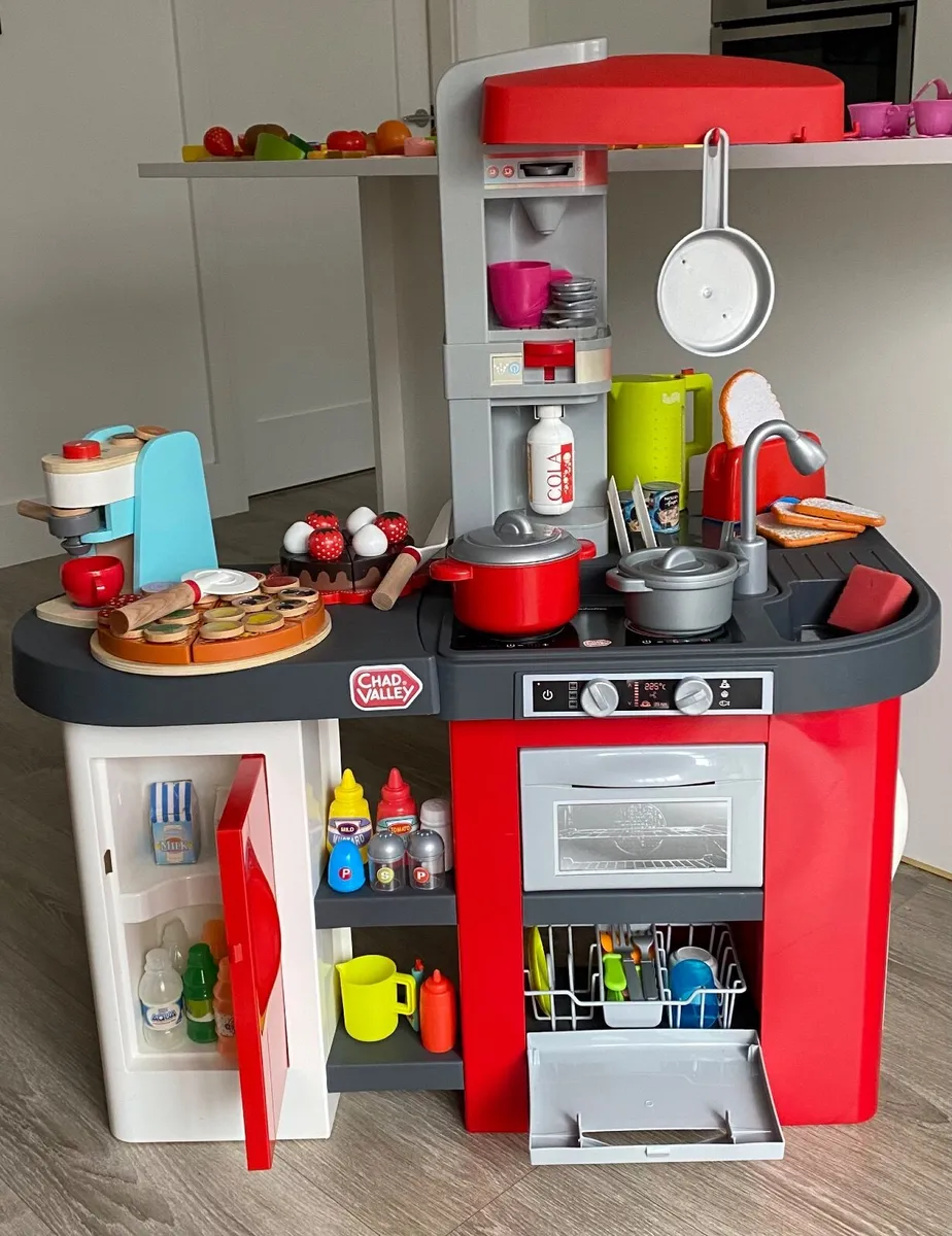 Large Chad Valley play kitchen + huge accessories - Image 1