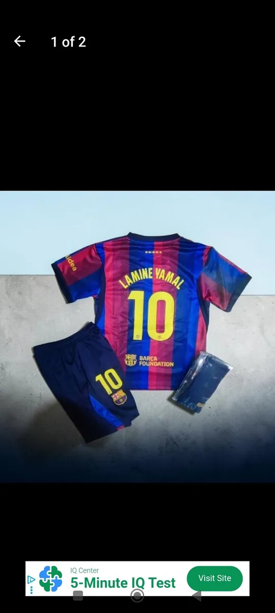 BARCELONA ( LAMINE YAMAL 10) SIZE,6/7 ,8/9, 10/11 - Image 1