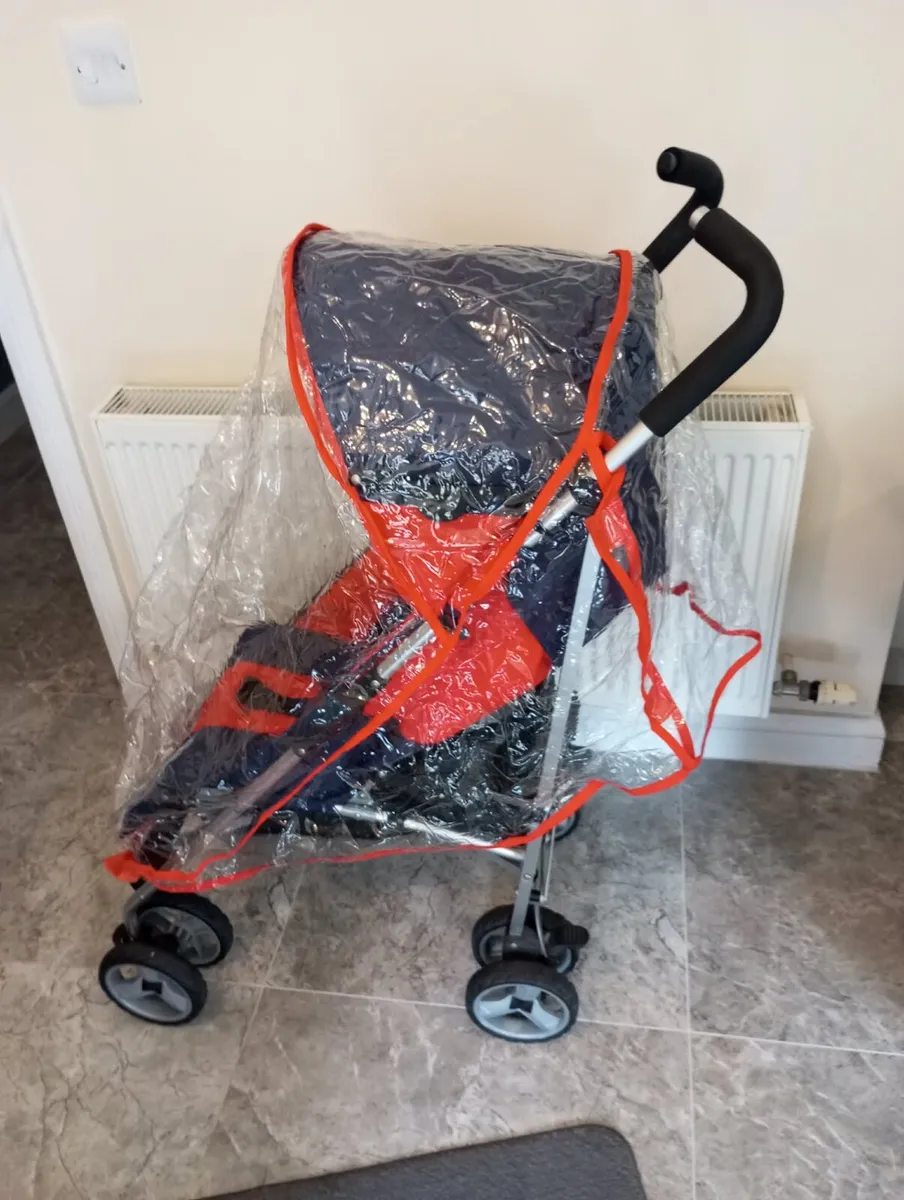 Dimples baby's buggy with rain cover - Image 1