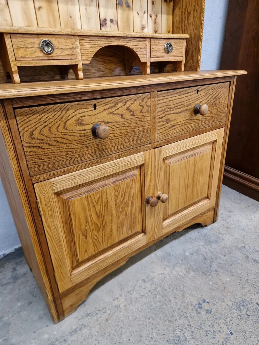 Early 1900s oak kitchen dresser - Image 4