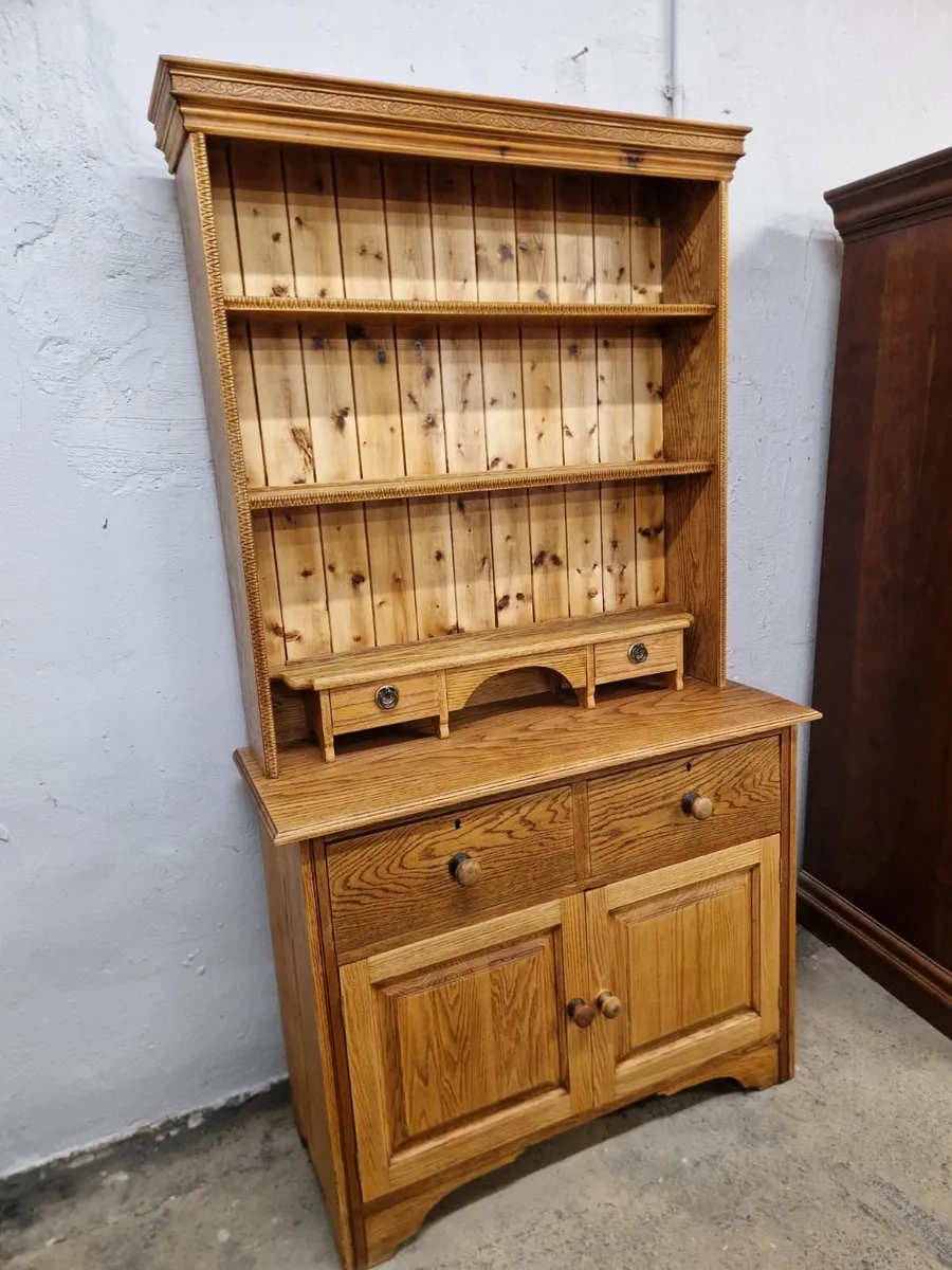 Early 1900s oak kitchen dresser - Image 1