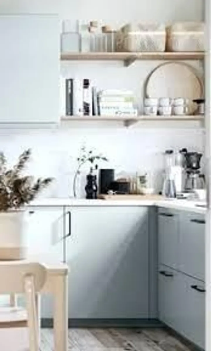 IKEA KALLARP high-gloss light grey-blue / grey-turquoise METOD kitchen doors and drawer fronts discontinued/new stock - Image 3