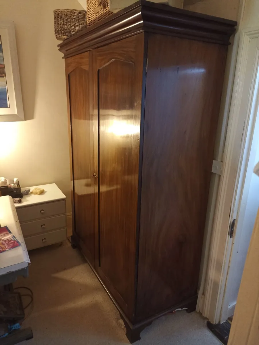 Large Victorian  Mahogany Wardrobe - Image 1