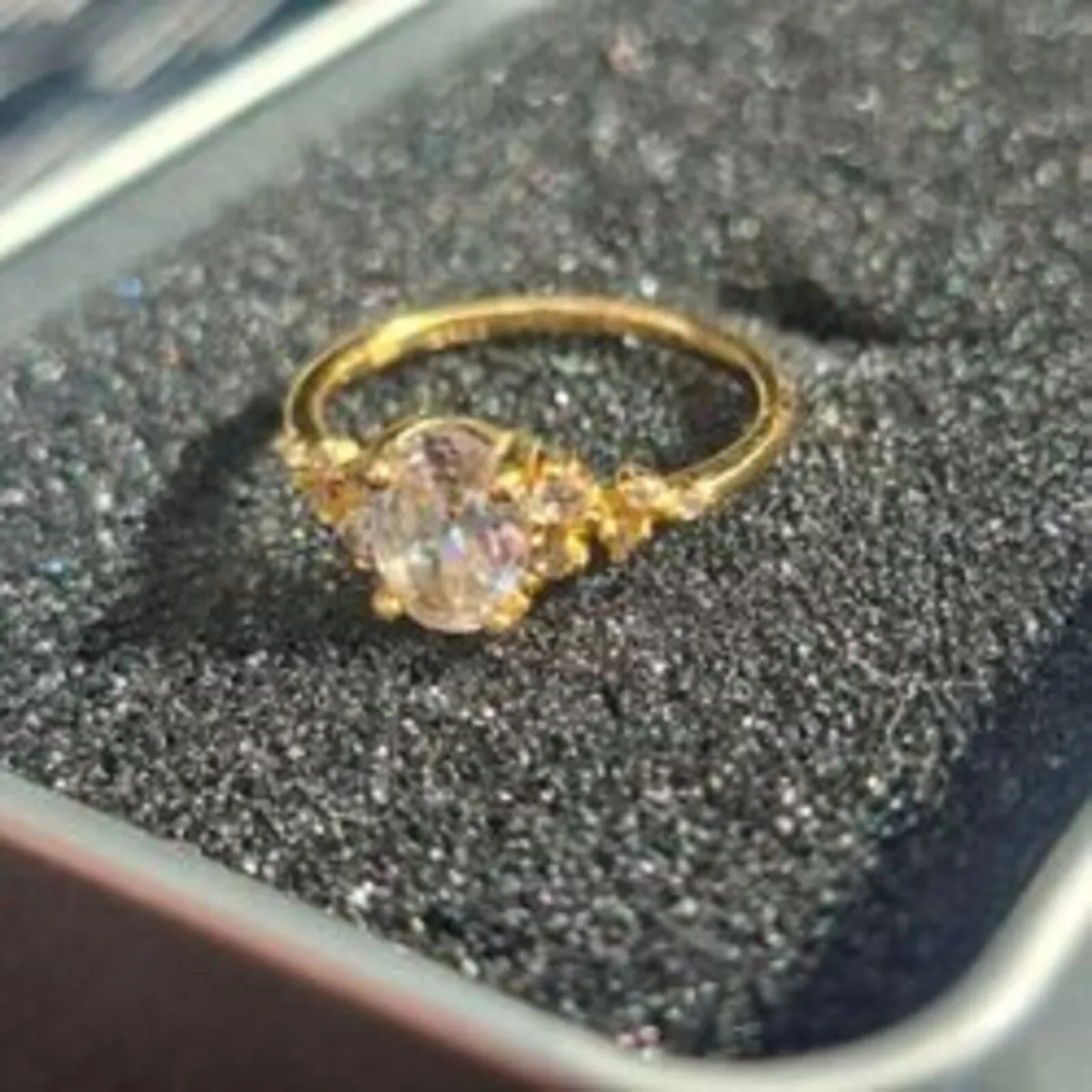 Beautiful Gold-plated S925 Sterling Silver Ring