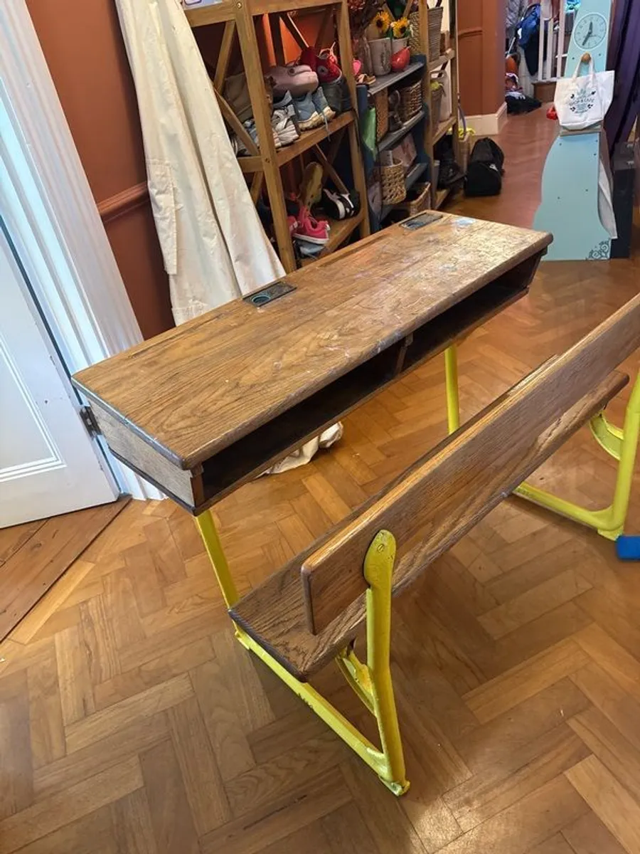 vintage school desk - Image 1