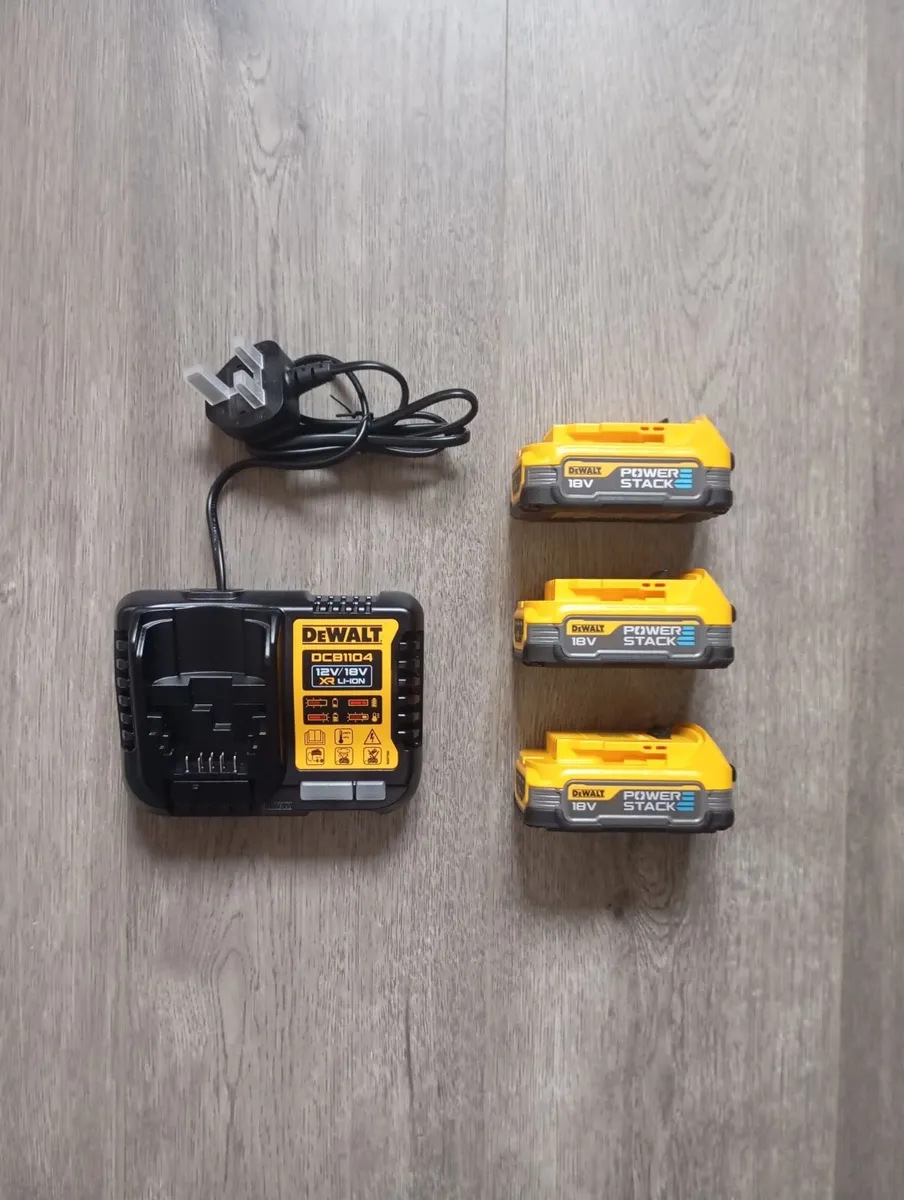 DeWalt Batteries & Charger (New) - Image 1