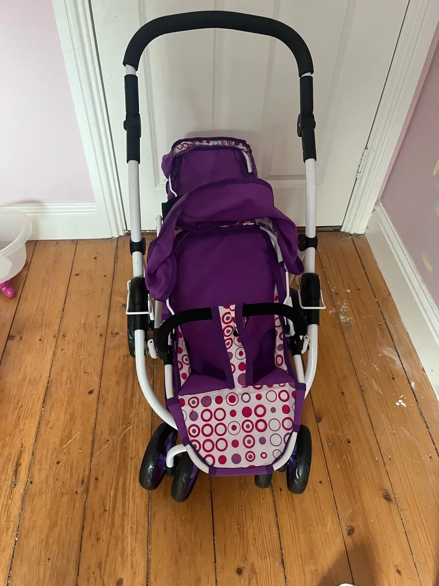 Doll, double buggy , rocker and high chair - Image 3