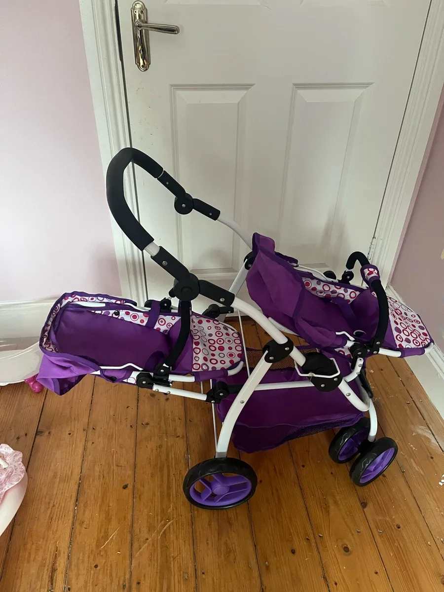 Doll, double buggy , rocker and high chair - Image 4