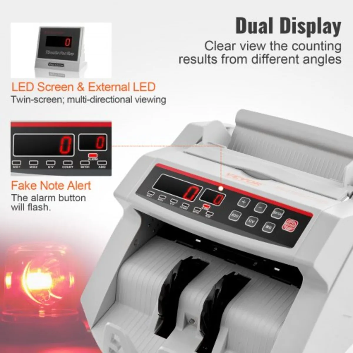 Banknotes Counter With LED Display, Professional N - Image 4