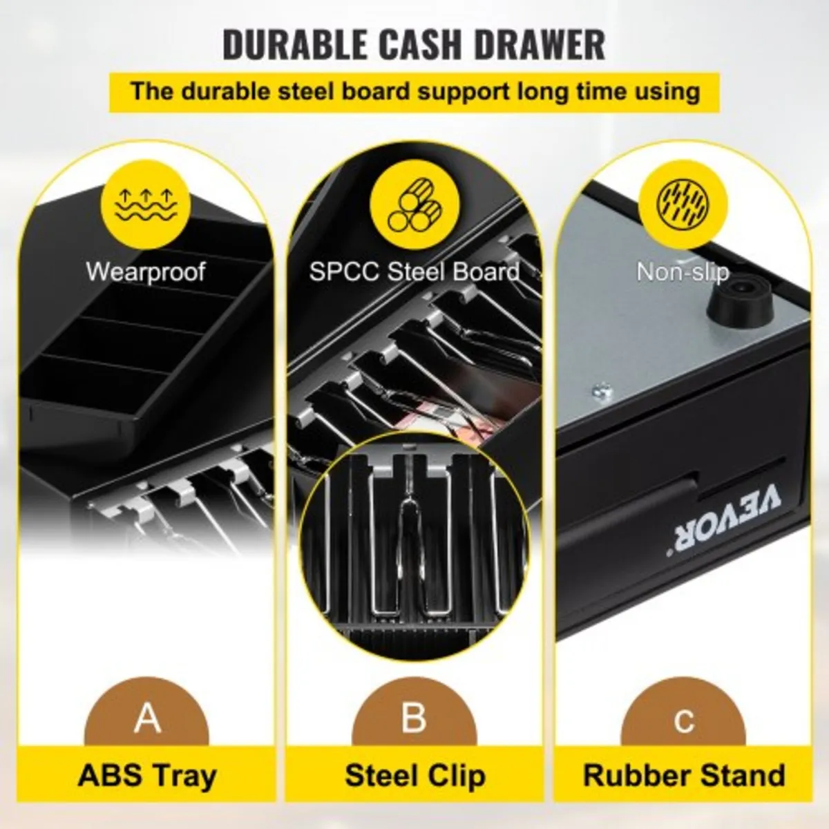 Cash Register Drawer, 33 cm 12 V, for POS System w - Image 3