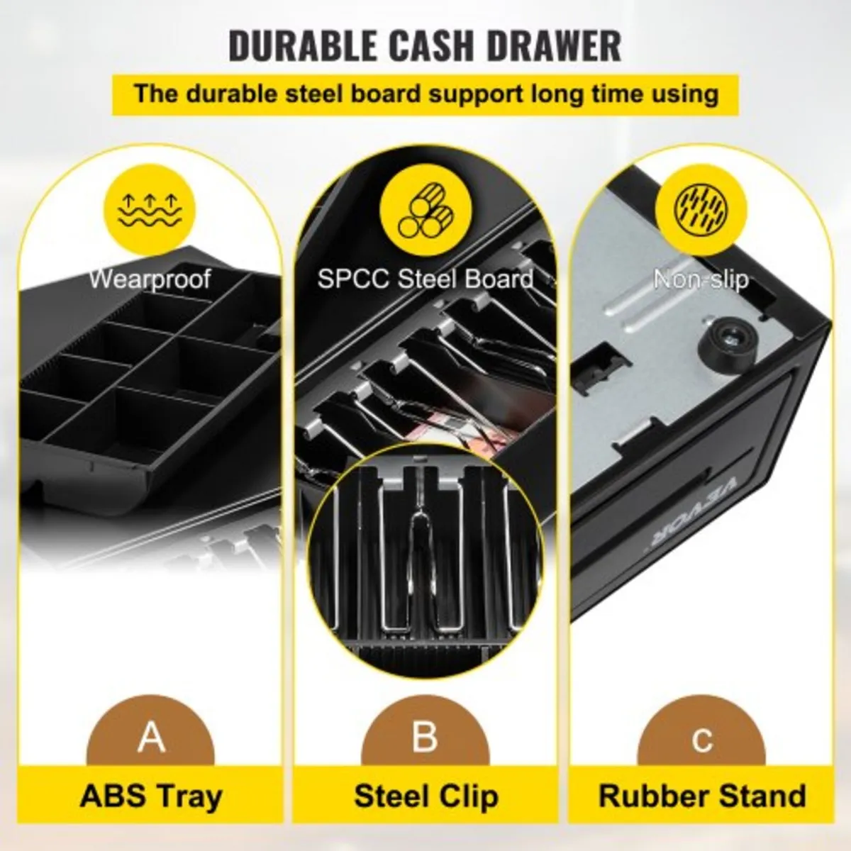 Cash Register Drawer, 40.6 cm 12 V, for POS System - Image 3