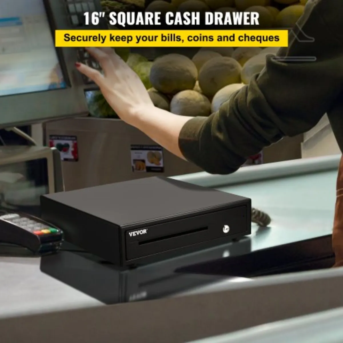 Cash Register Drawer, 40.6 cm 12 V, for POS System - Image 4