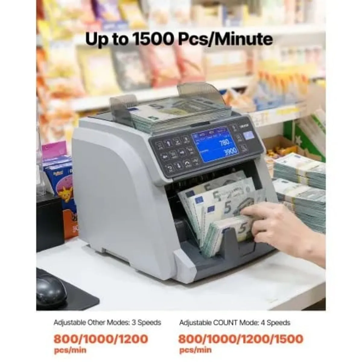Money Counter Machine, Mixed Denomination Bill Cas - Image 4