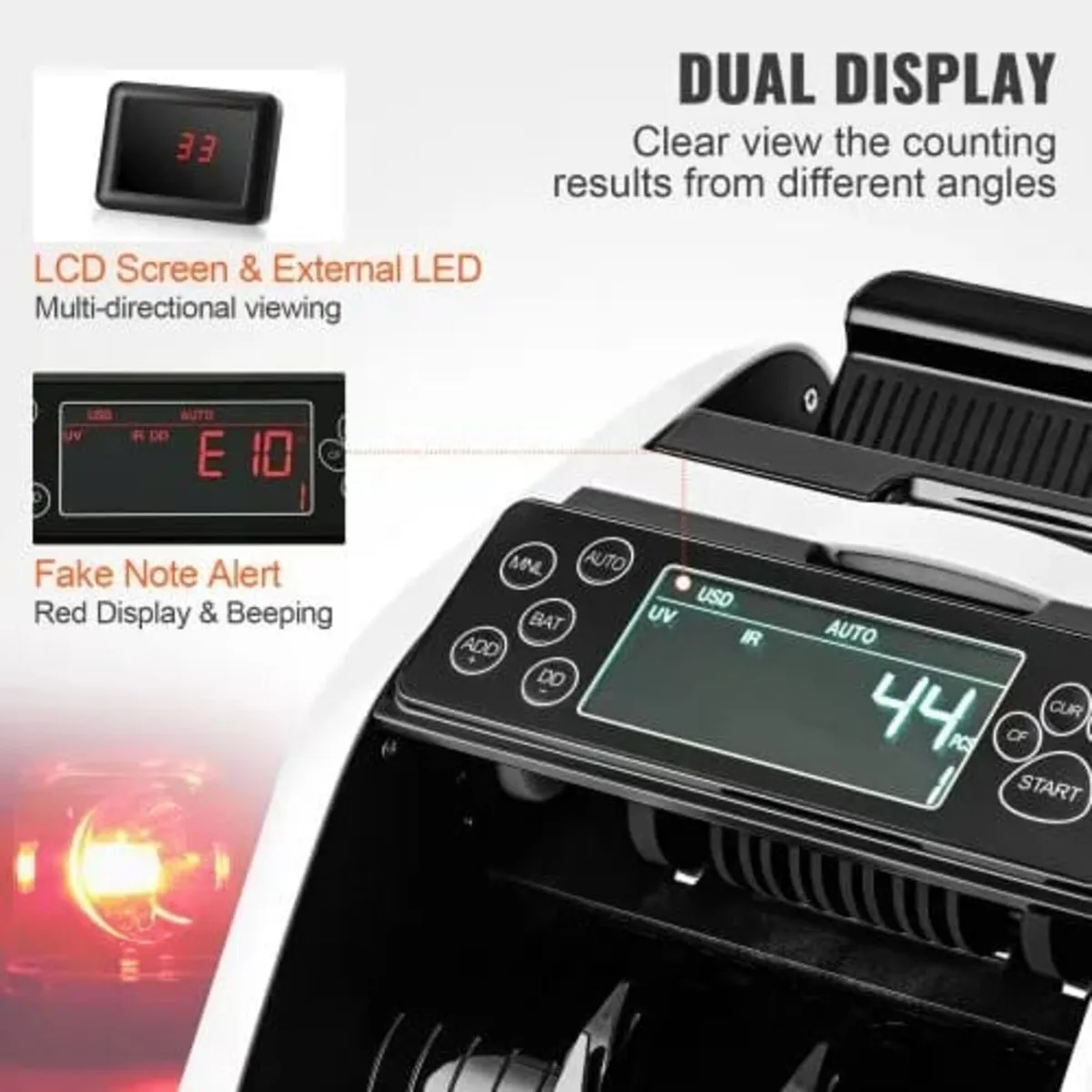 Money Counter Machine, Bill Counter with UV, MG, I - Image 3