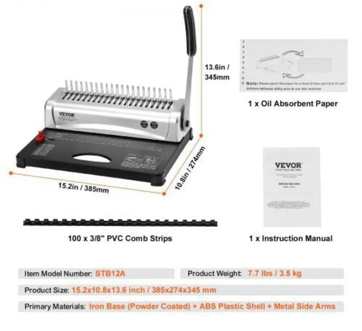 Binding Machine, Comb Binding Machine 21-Holes Bin - Image 4
