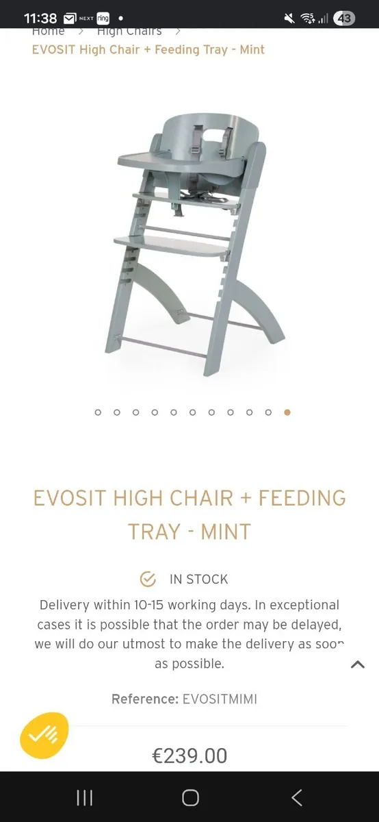 Kids High Chair - Image 2