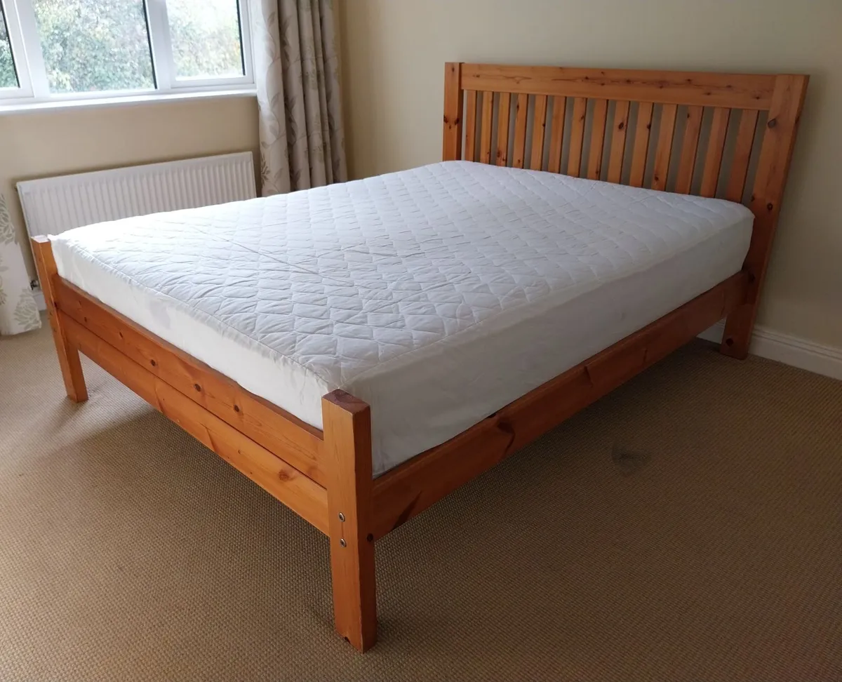 Solid Wood King Bed Frame (5ft) - Image 1