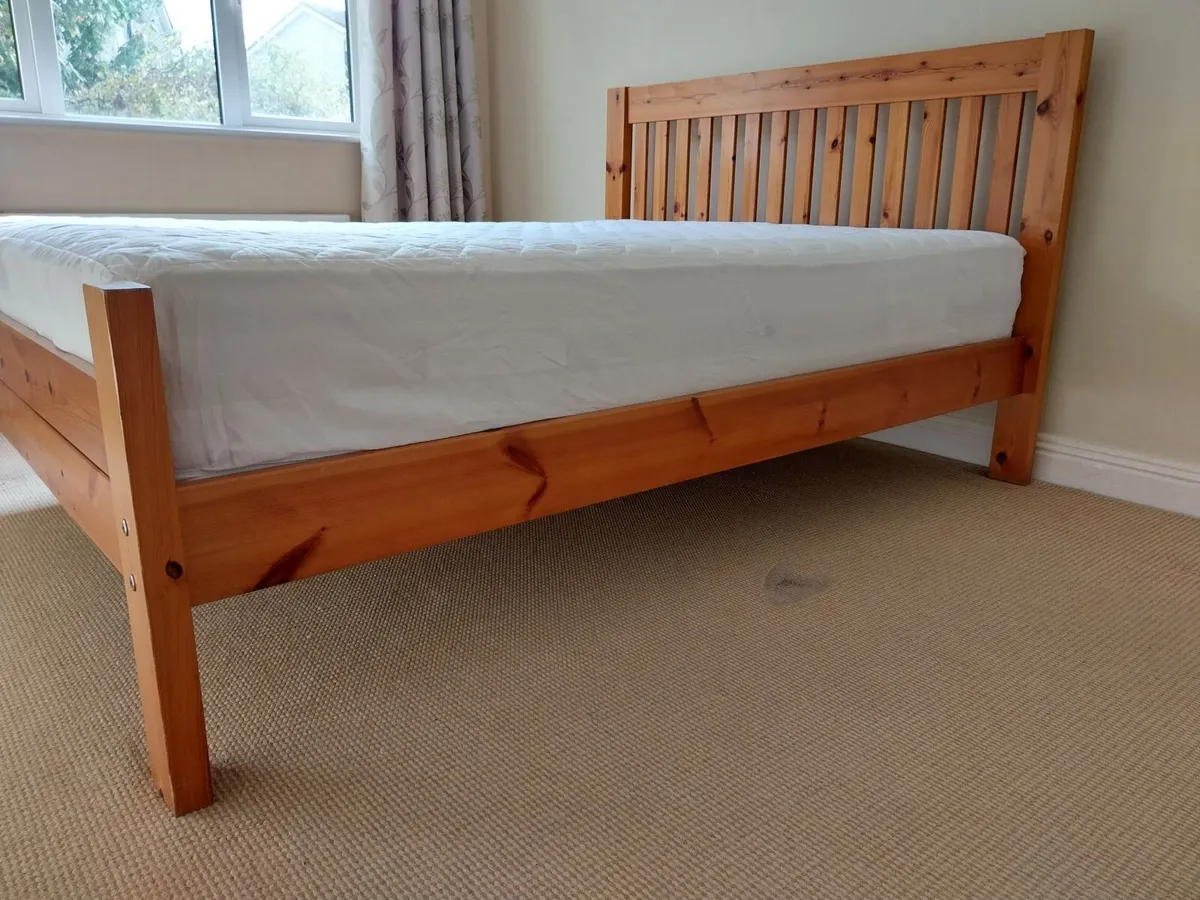 Solid Wood King Bed Frame (5ft) - Image 2