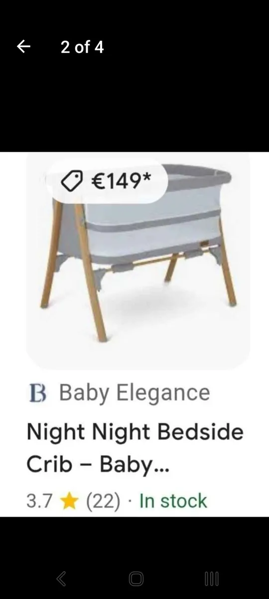 Baby cot / bedside crib - Image 4