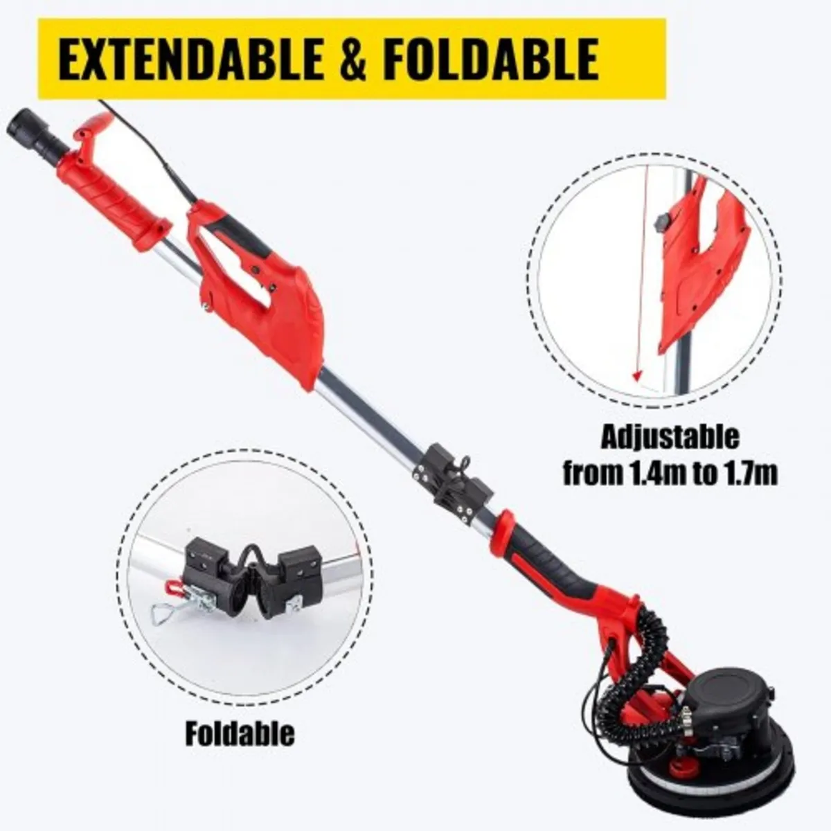 Drywall Sander 750W, Electric Drywall Sander, Fold - Image 3