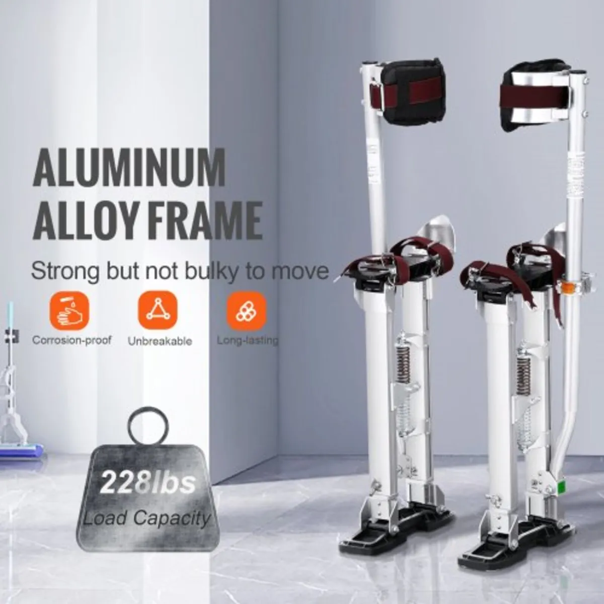 Drywall Stilts, 46 cm-76 cm Adjustable Aluminum To - Image 3