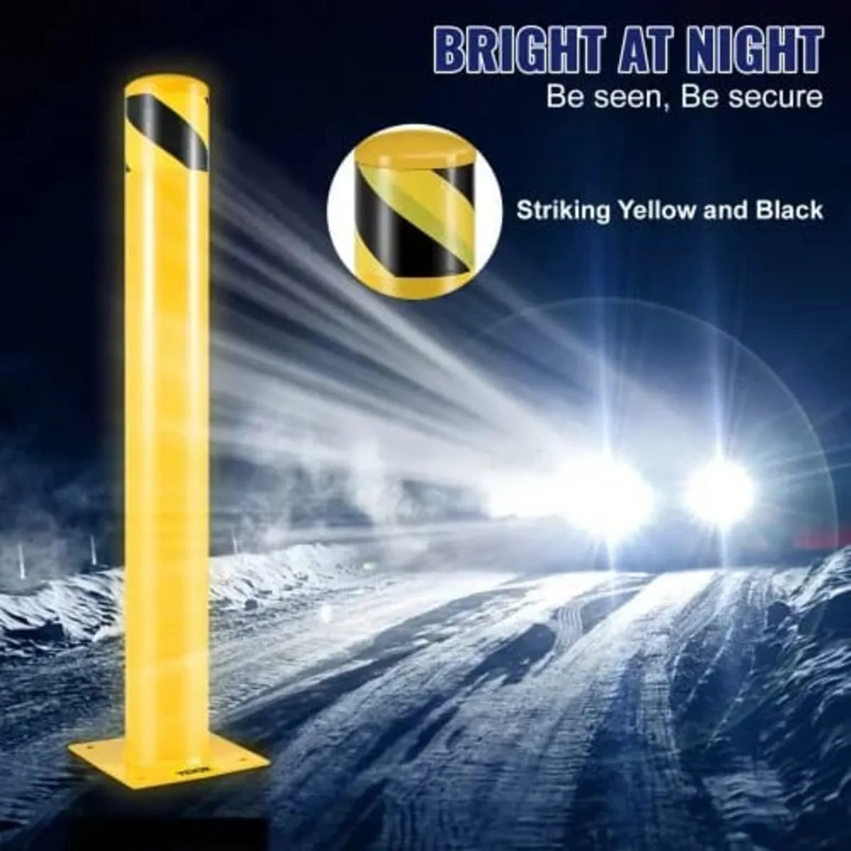 Safety Bollard, 42 Inch Height Bollard Post, 4.5 I - Image 4