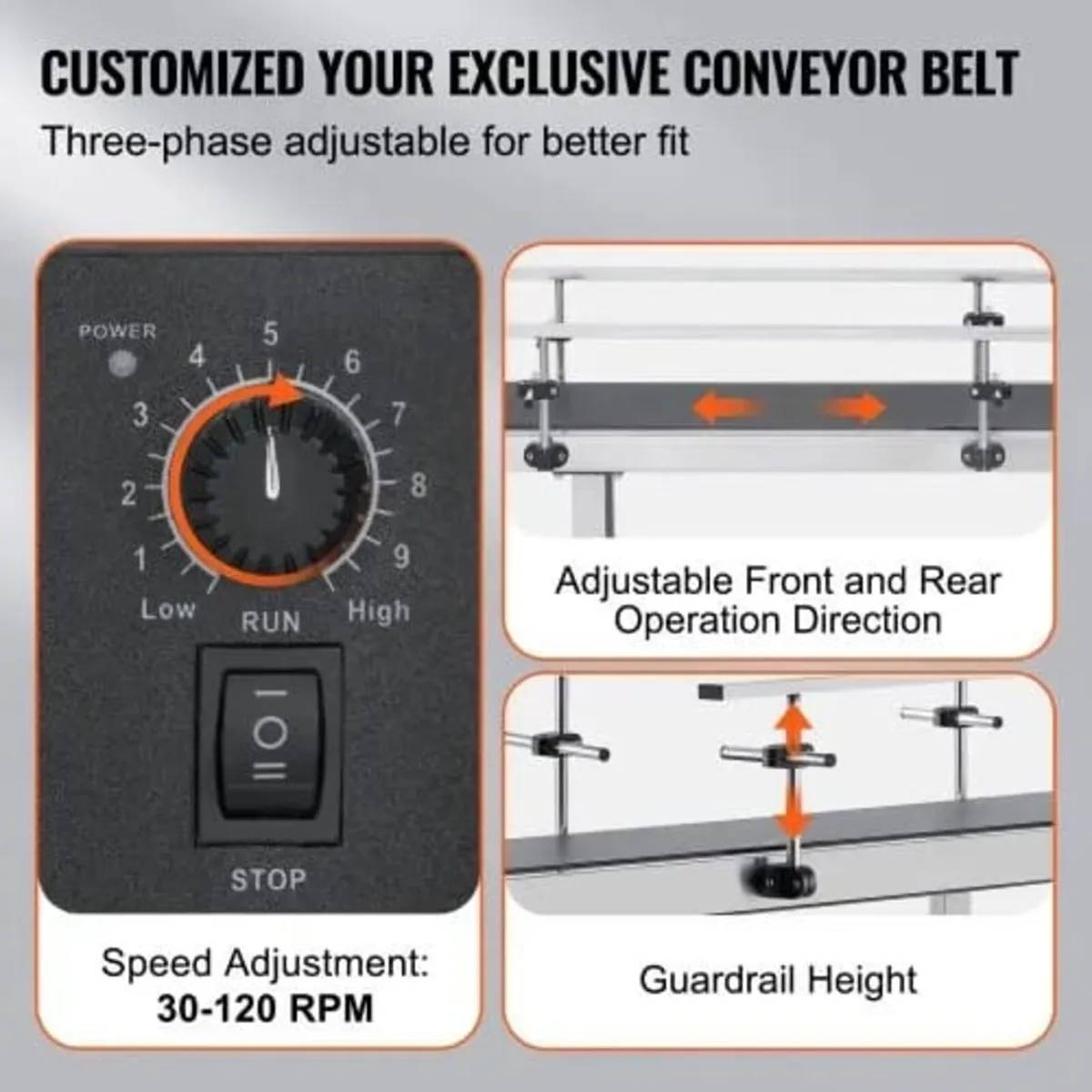 Belt Conveyor, 59 x 15.7 inch Conveyor Table, Heav - Image 2