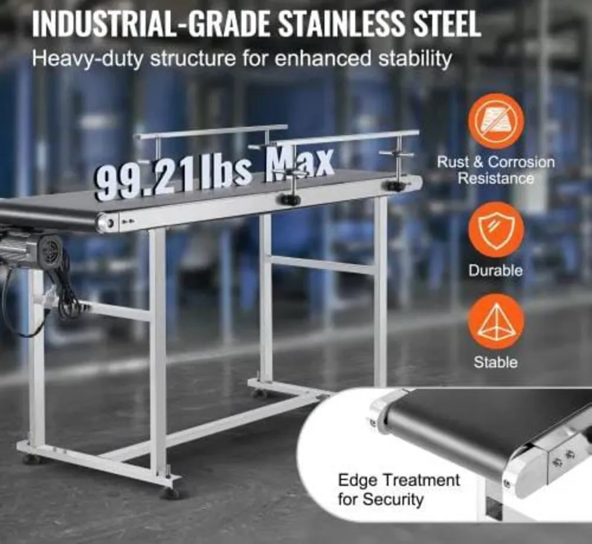 Belt Conveyor, 59 x 15.7 inch Conveyor Table, Heav - Image 4