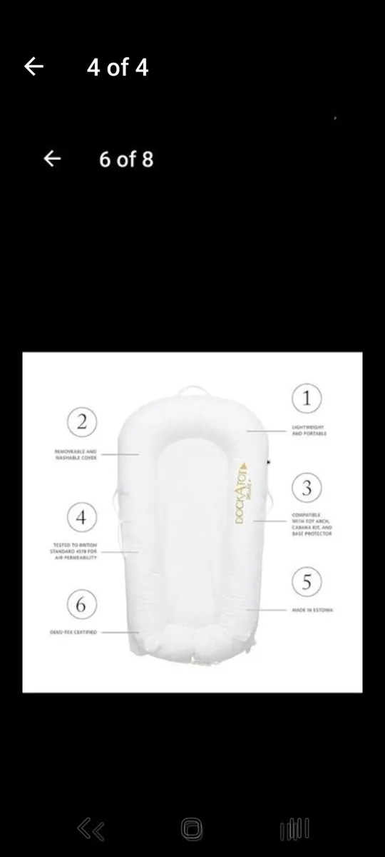 Dockatot dock prestige White baby nest - Image 2
