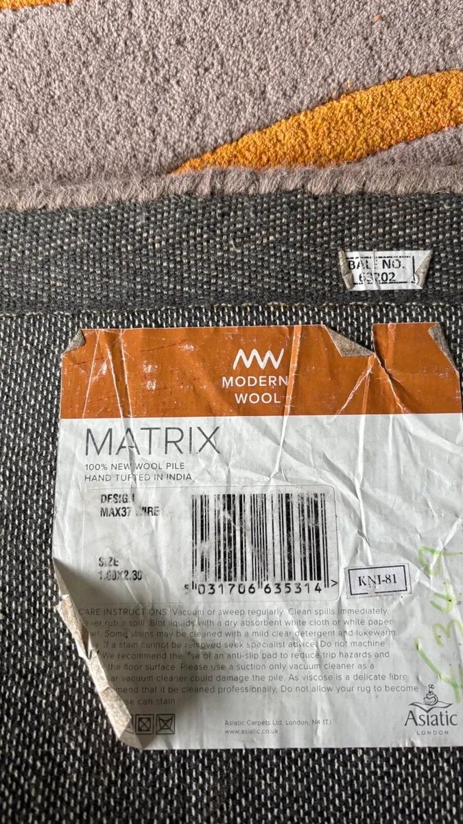 Designer Wool Rug 160 x 230 - Image 2