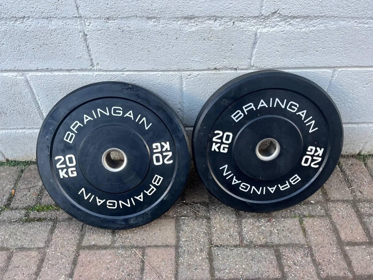 Braingain 20kg Olympic Bumper Plates – Pair / 40kg - Image 1