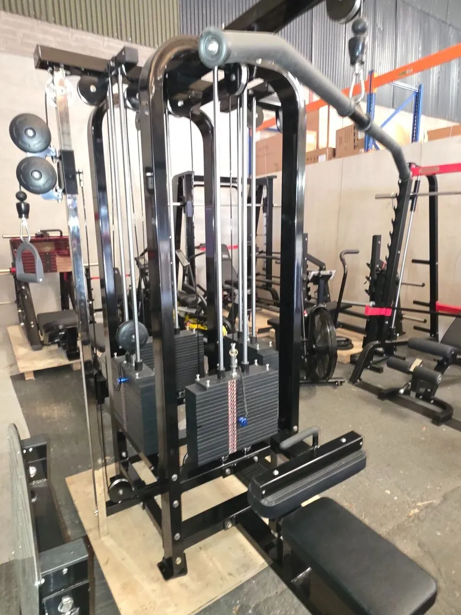 4 Station Multi Gym Cable Machine Lat Pull Low Row - Image 2