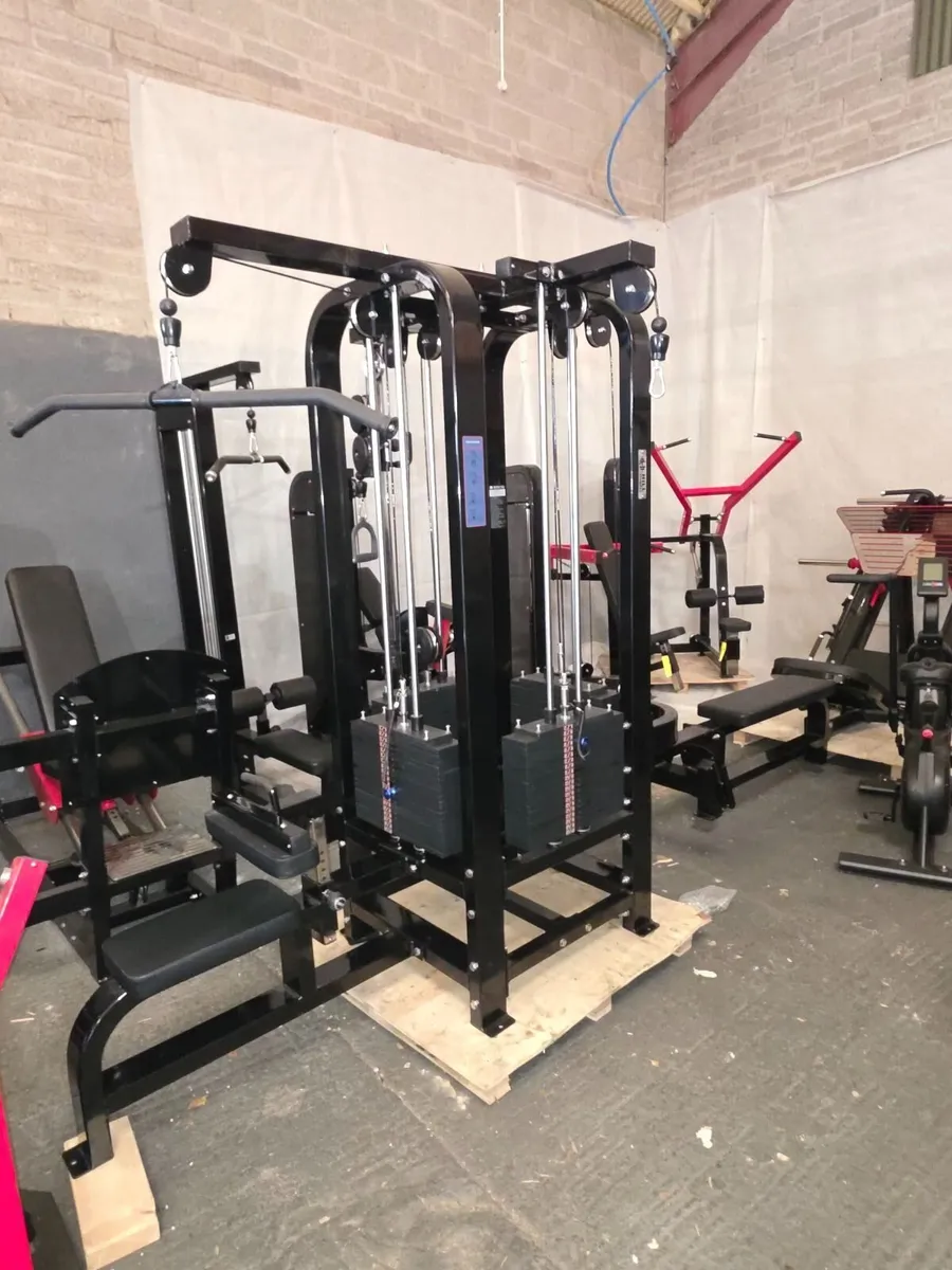 4 Station Multi Gym Cable Machine Lat Pull Low Row - Image 1
