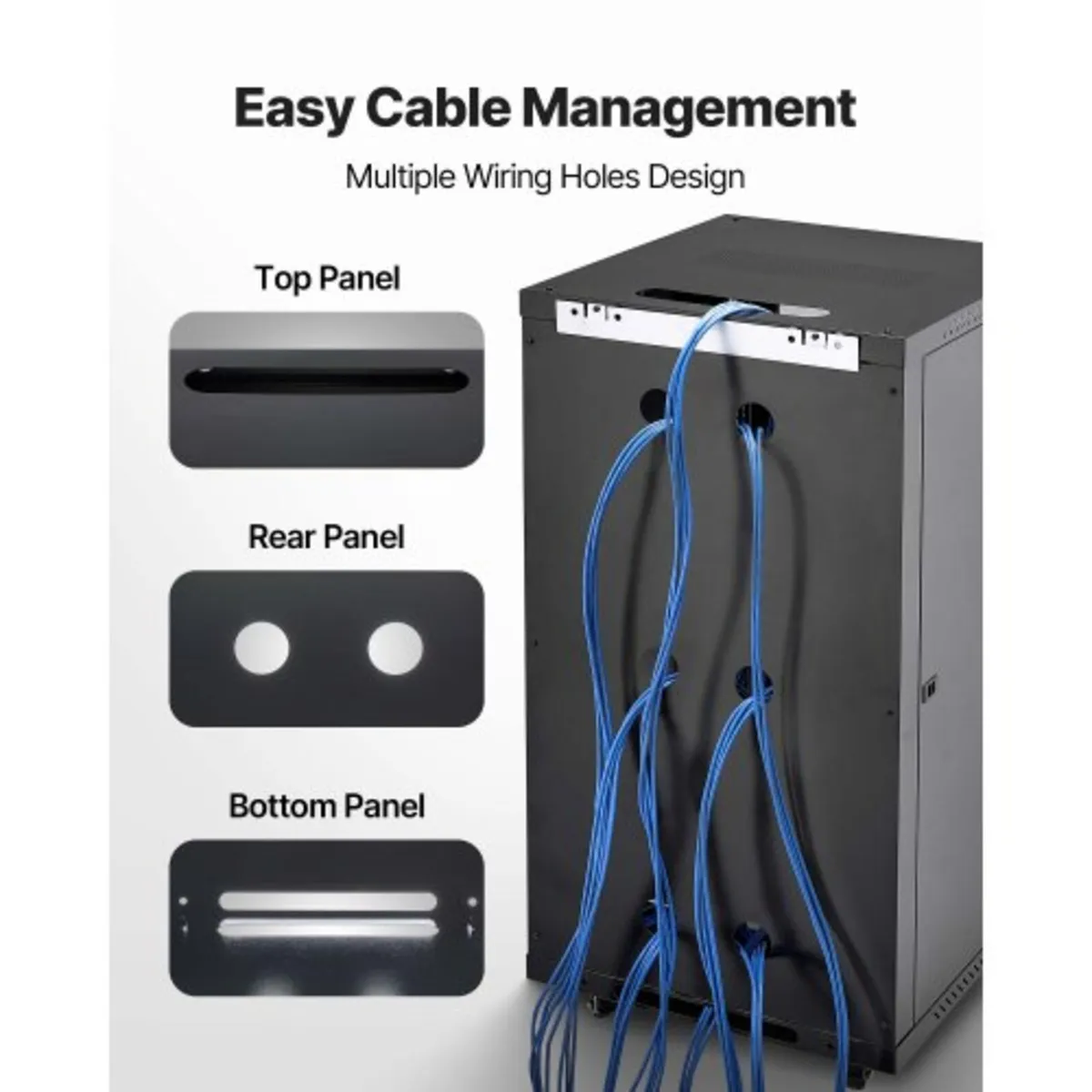22U Network Cabinet Wall Mount, 600 mm Depth, 136 - Image 4