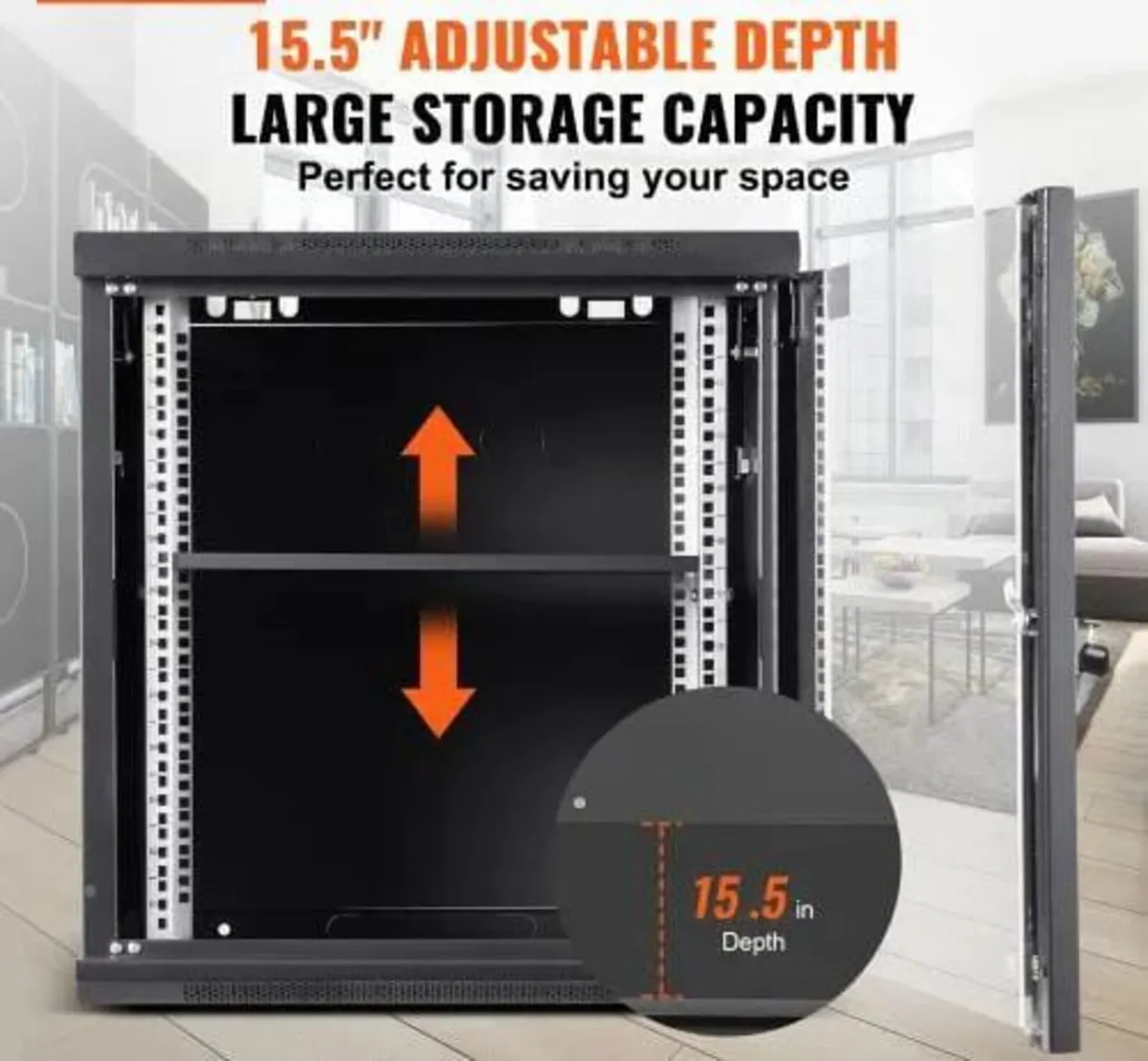 12U Wall Mount Network Server Cabinet, 39.4cm/15.5 - Image 4