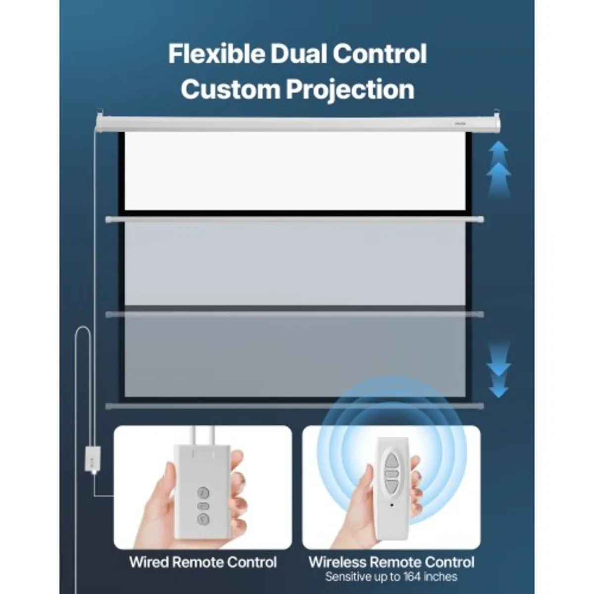 Motorized Projector Screen, 1829 mm 4:3 1080 HD El - Image 2