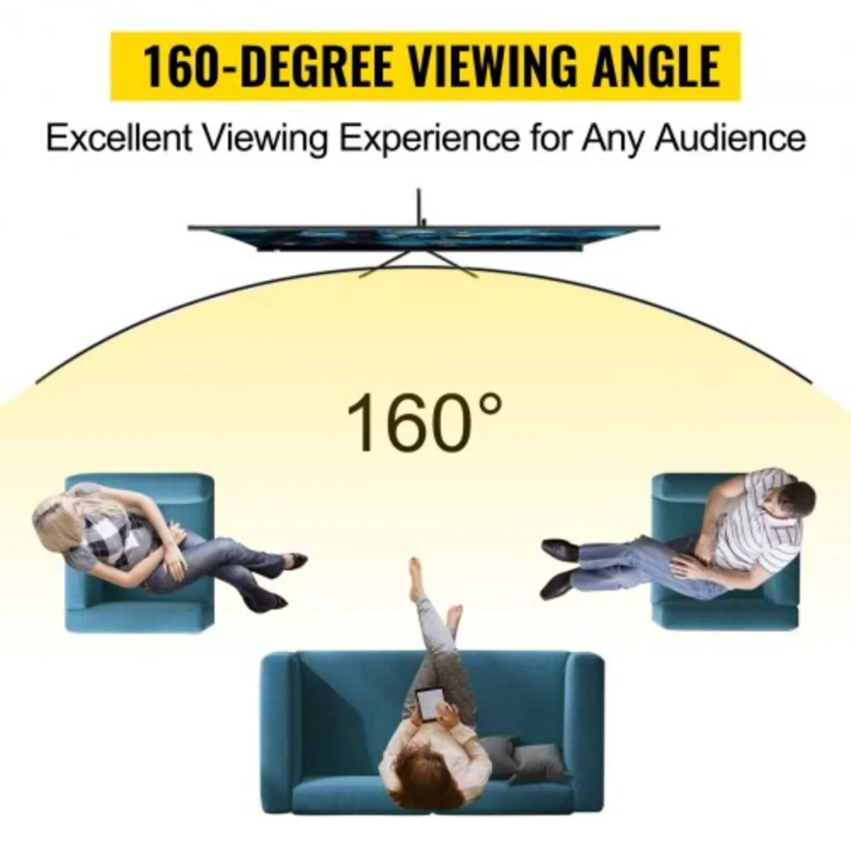 Tripod Projector Screen with Stand 100inch 16:9 4K - Image 2