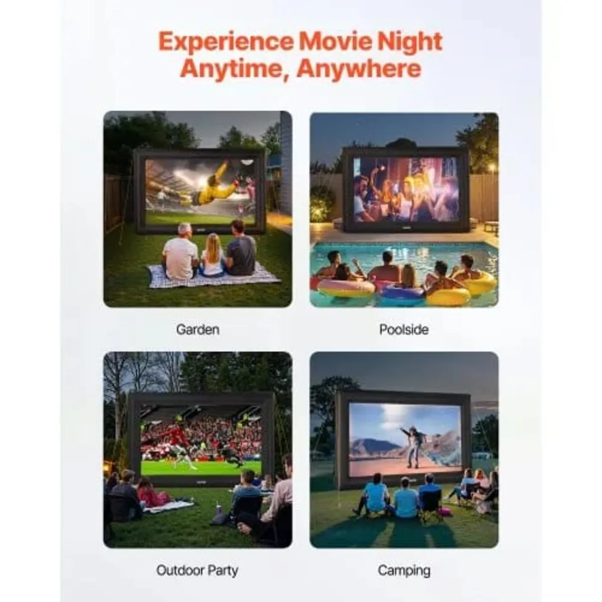 20 ft Inflatable Movie Screen, 600D Washable Infla - Image 3