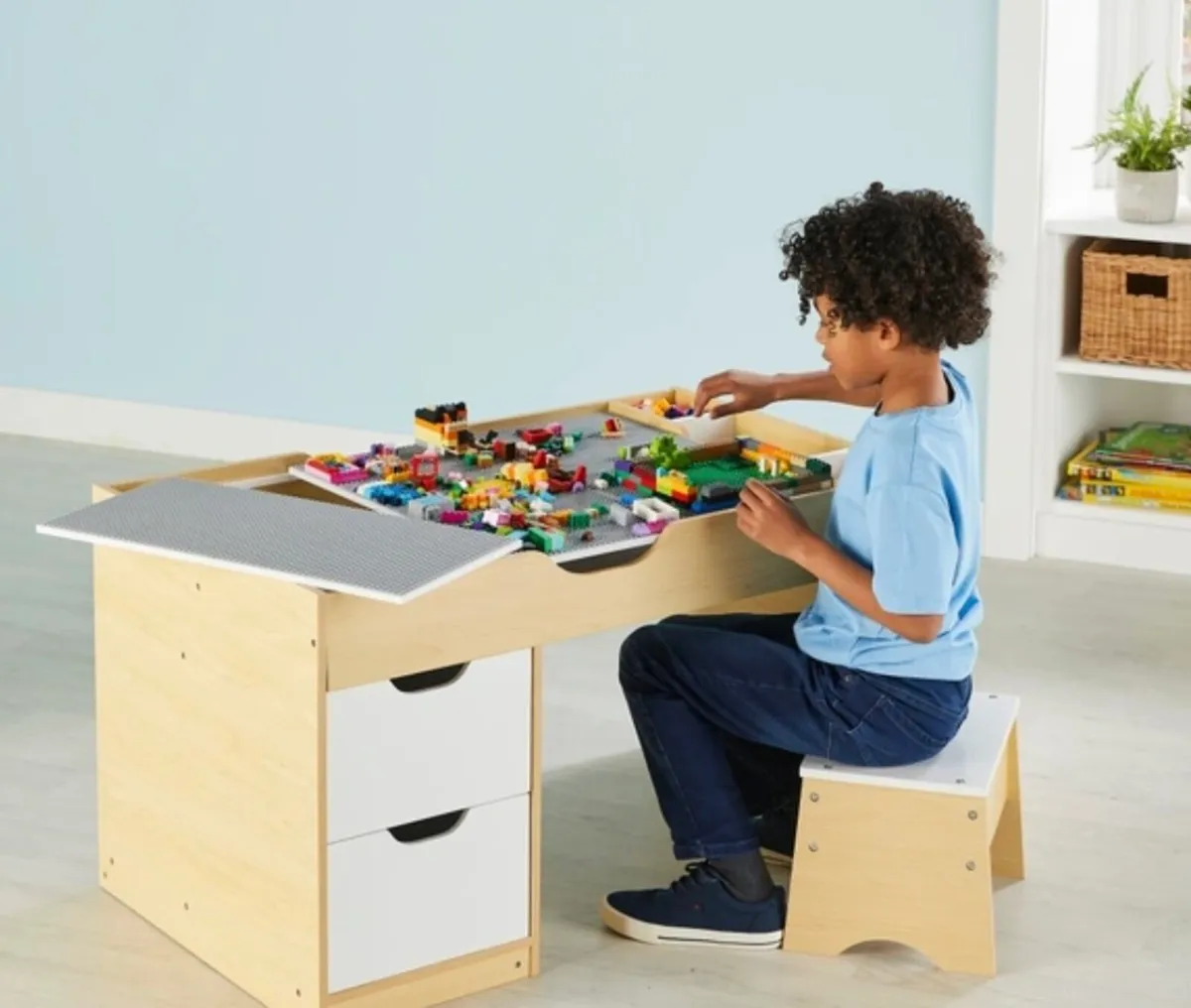 Build 'n' Store Wooden Desk and Stool Base Plate B - Image 3
