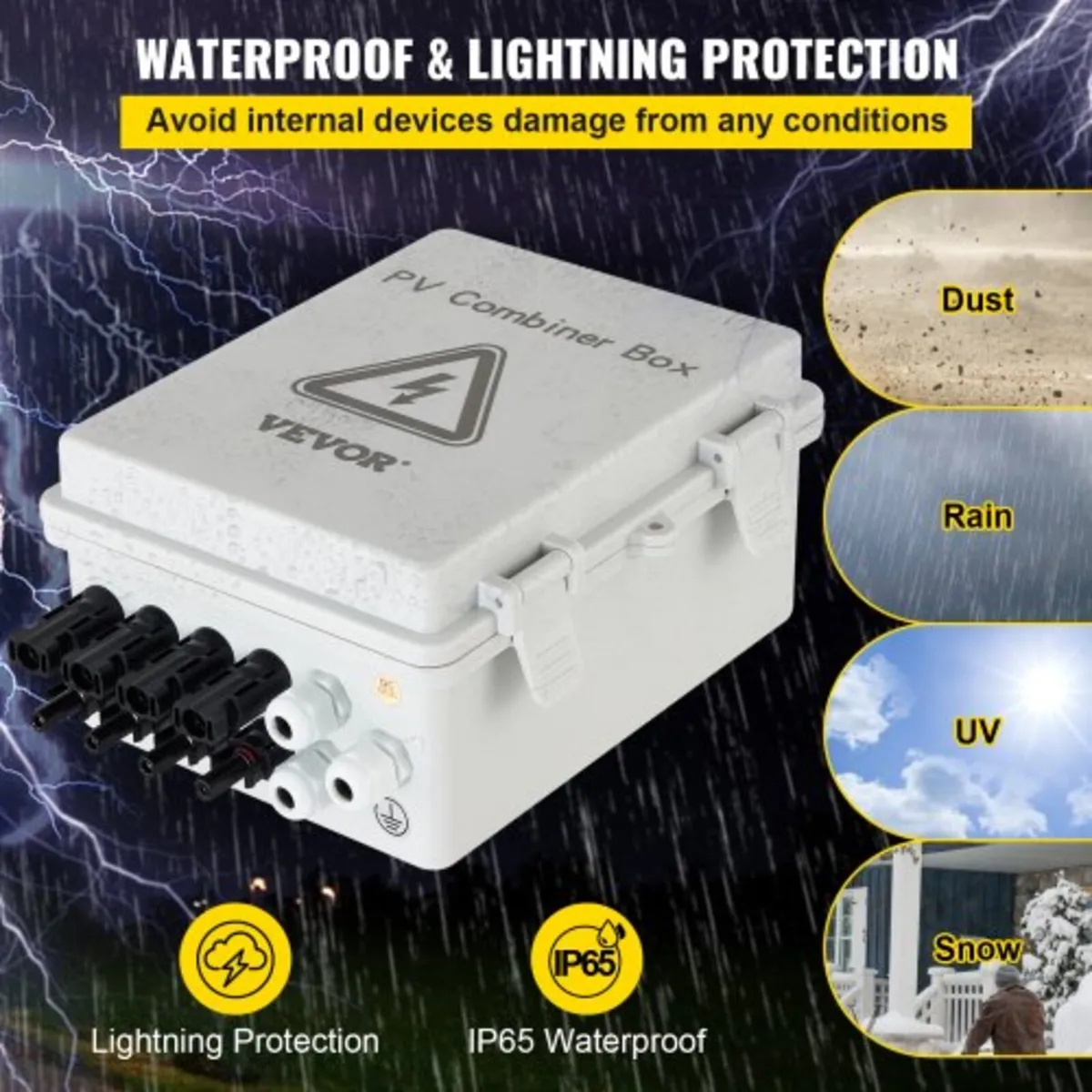 PV Combiner Box, 4 String, Solar Combiner Box with - Image 3