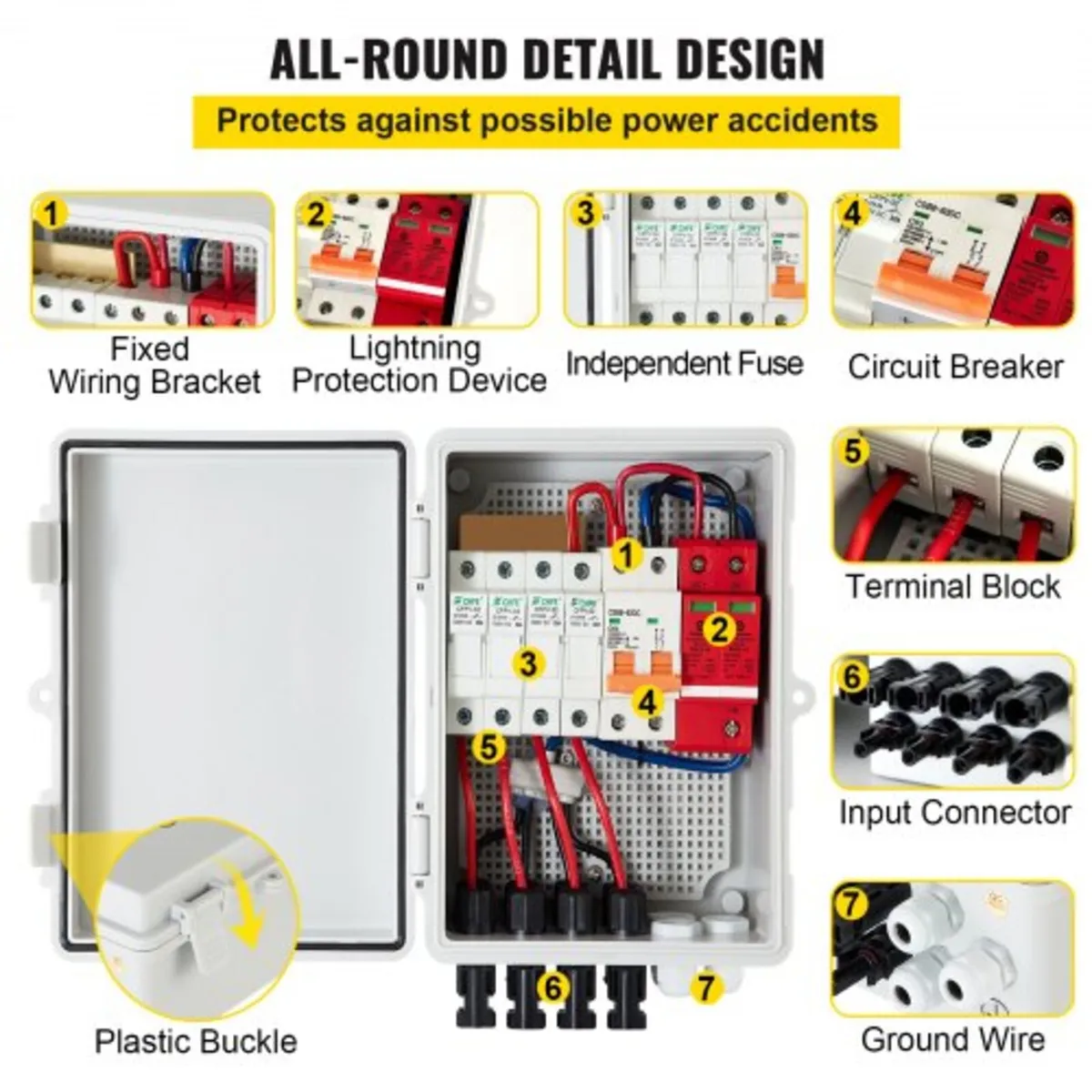 PV Combiner Box, 4 String, Solar Combiner Box with - Image 4