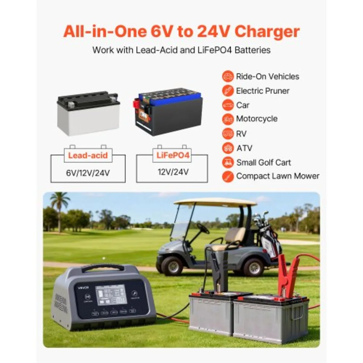 Smart Battery Charger, 20A, 6V 12V 24V Lithium LiF - Image 4