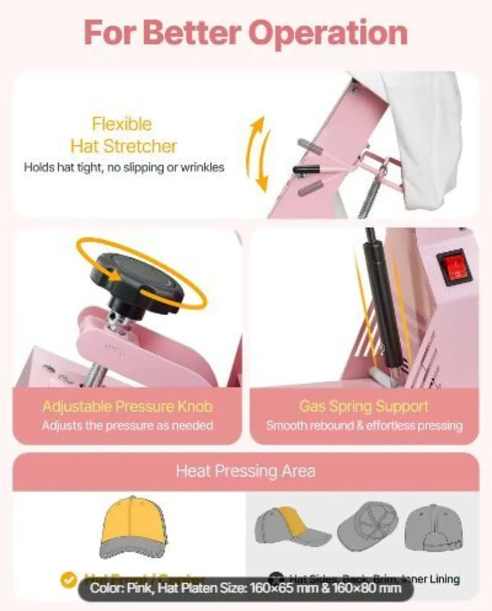 Hat Heat Press Machine, with 2pcs - Image 3