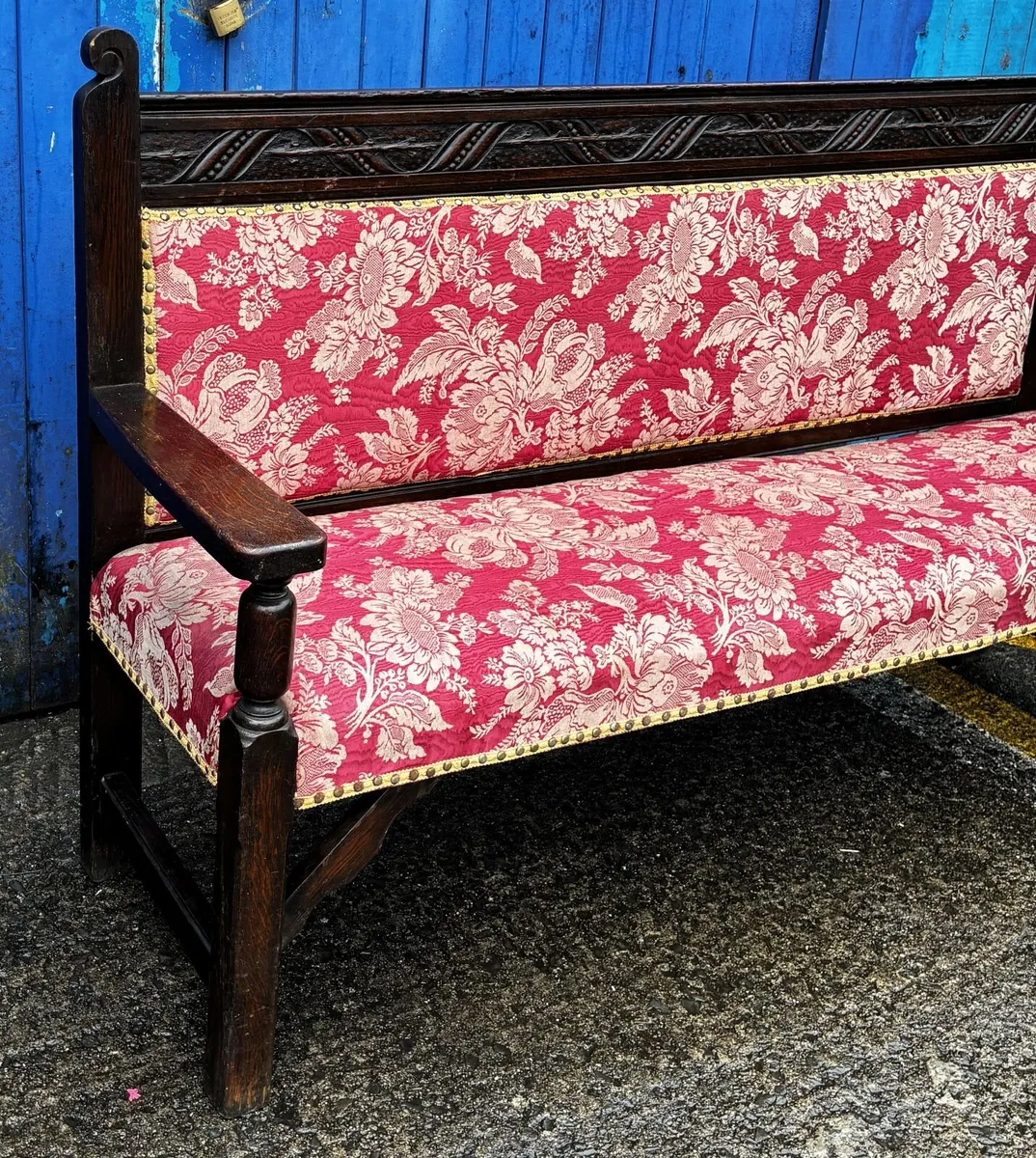 Upholstered Wooden Bench - Image 3