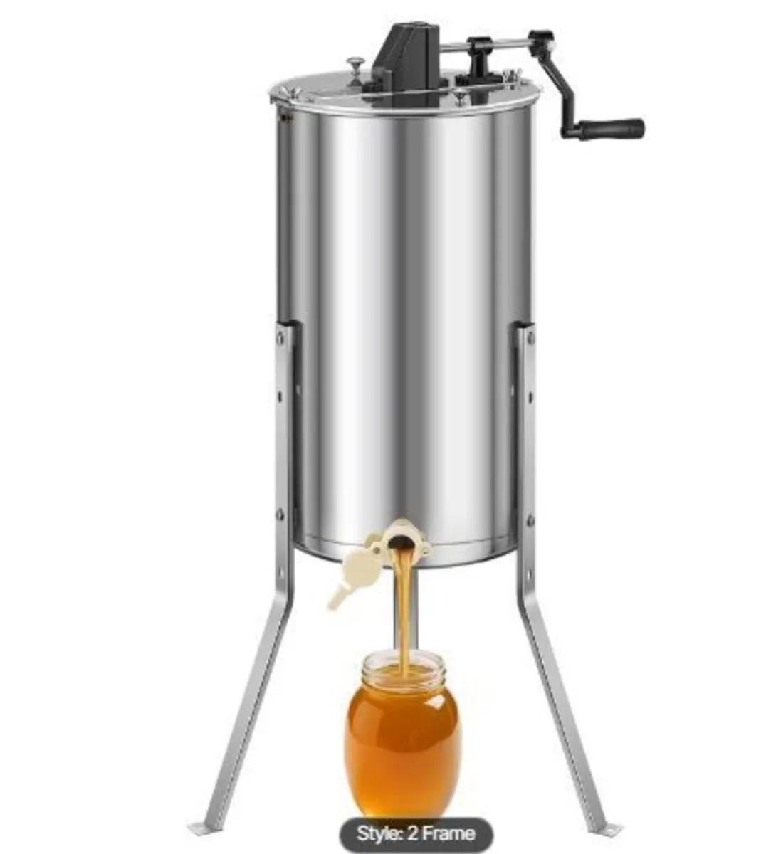 Honey Extractor, 2 Frame Manual Honey Spinner - Image 3