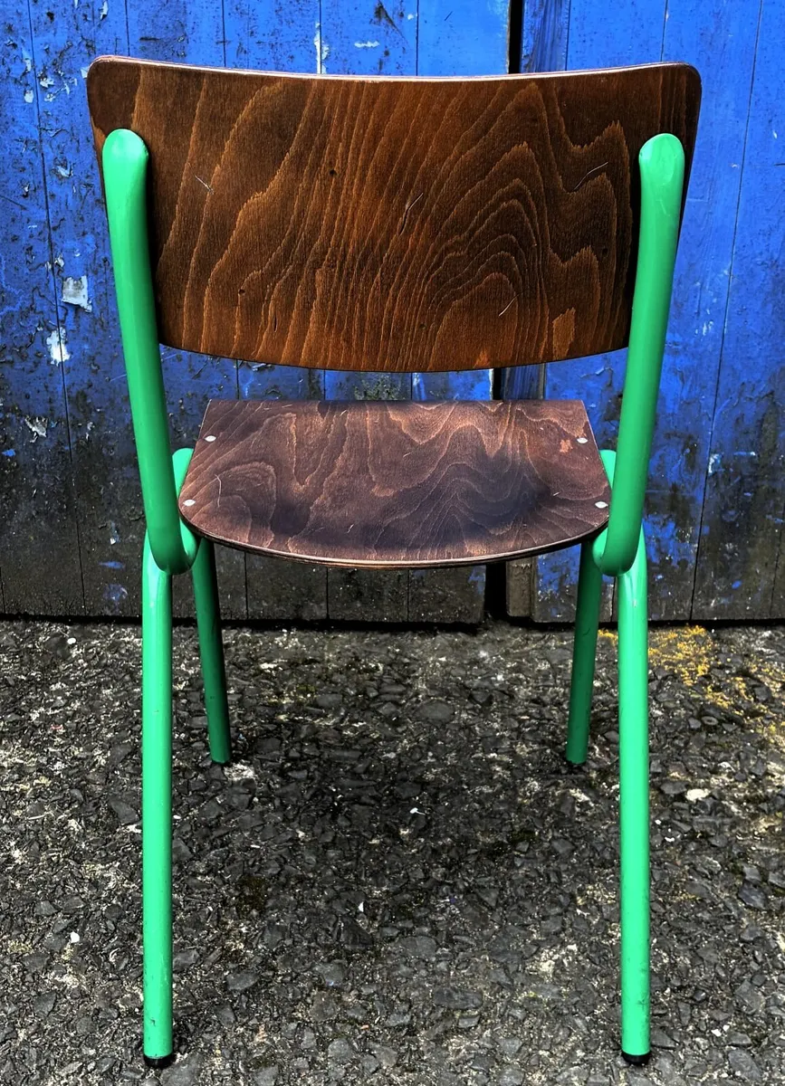 Mid Century School Style Stacking Chairs £40 Each - Image 2